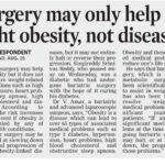 Surgery may only help fight obesity, not diseases